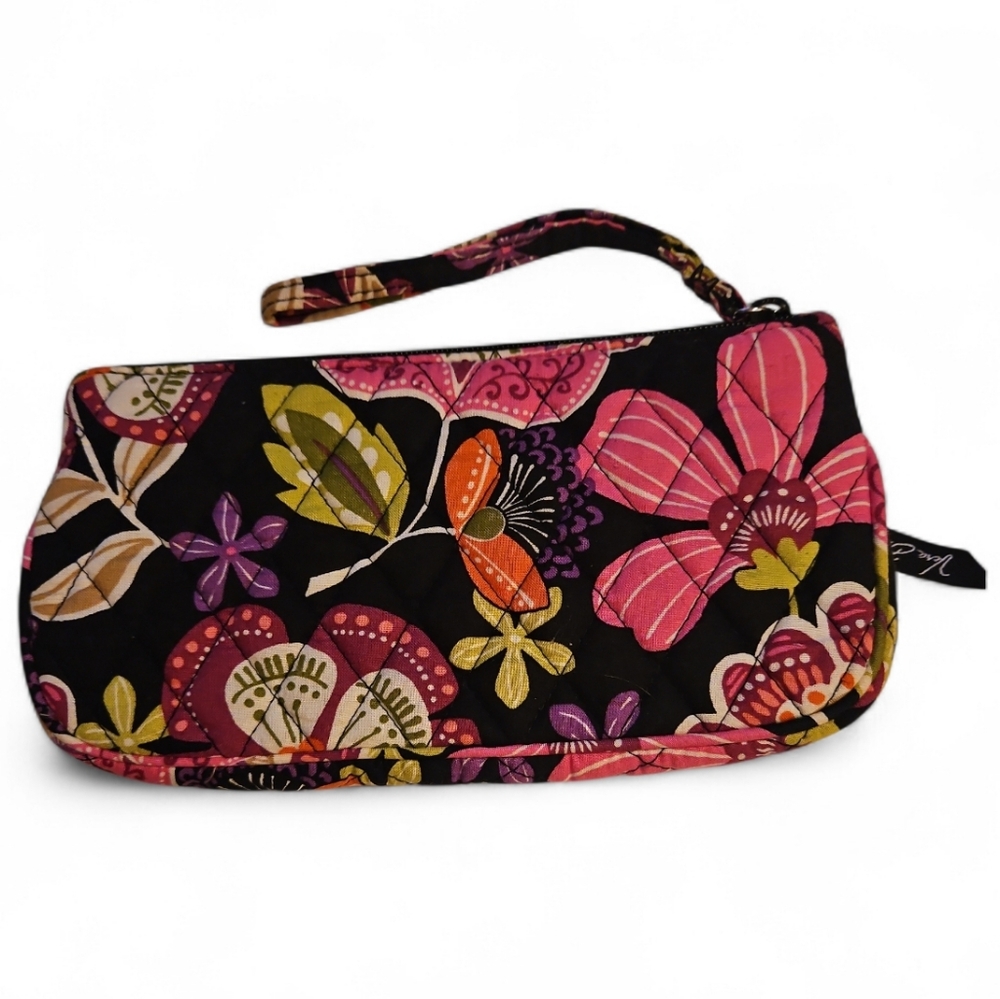 NWOT Vera Bradley Zip Wristlet Pirouette Pink & Black - Picture 2 of 6